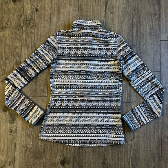 Nike‎ Pro 8-Bit Gray White 1/2-Zip Pullover Dri-Fit Pullover Top Shirt Medium - Picture 2 of 5